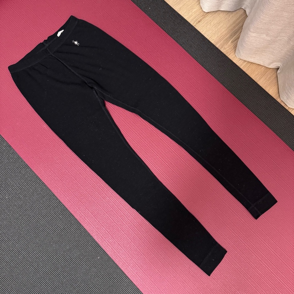 Smartwool 100% Merino Wool Base Layer Bottoms (Leggings), Size S, Black